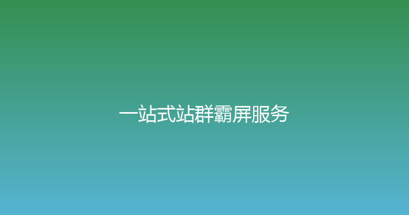 一站式站群霸屏服务 封面图