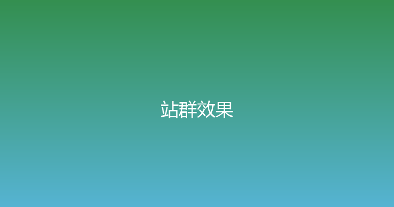 站群效果 封面图